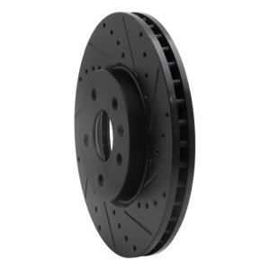 Buick Allure Brake Rotor (1) - Front Right - R1 Concepts - Drilled & Slotted - Black - `10-`25